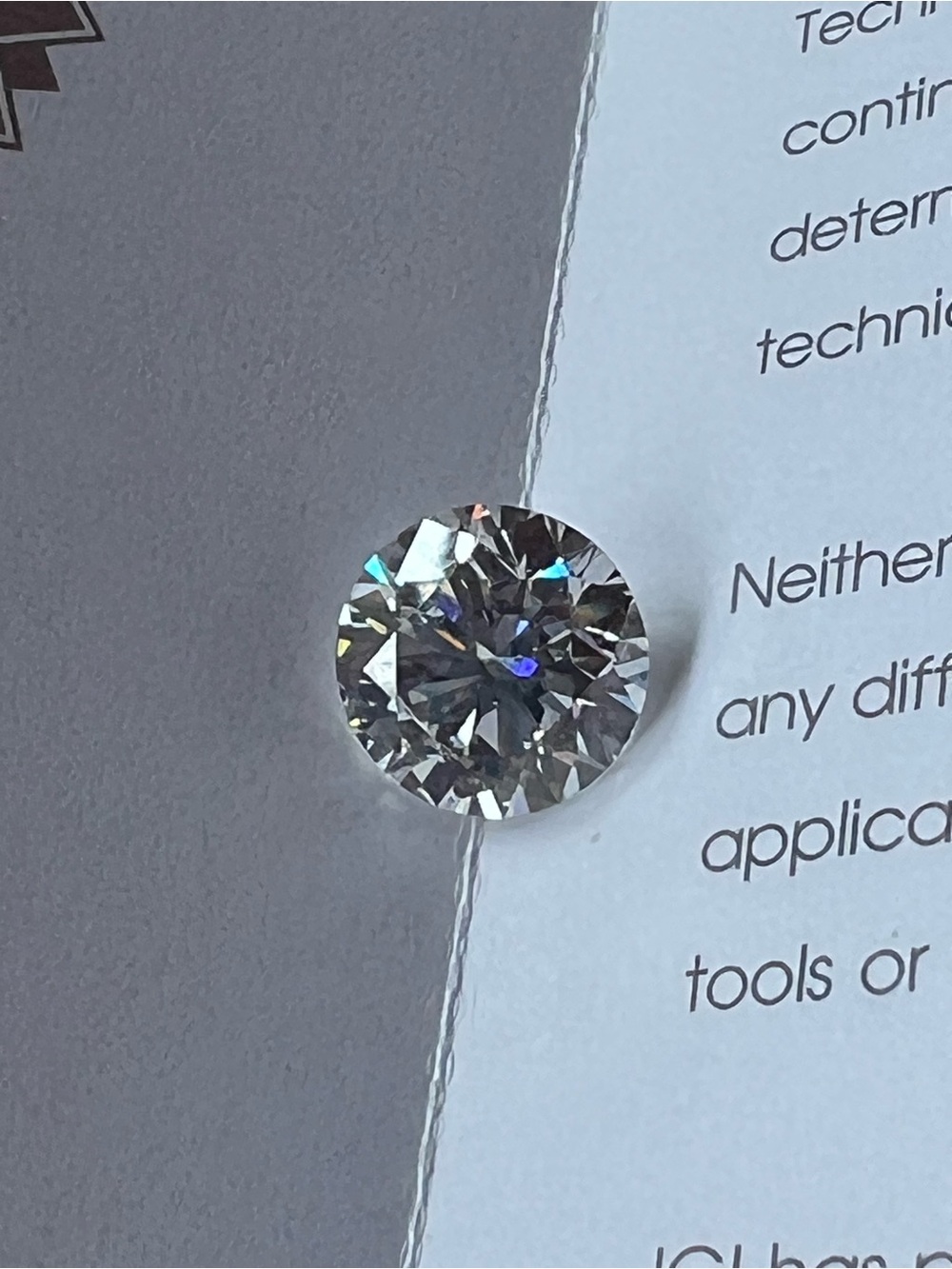 4.10 Lab Grown Diamond E color V1 clarity. Ideal cut